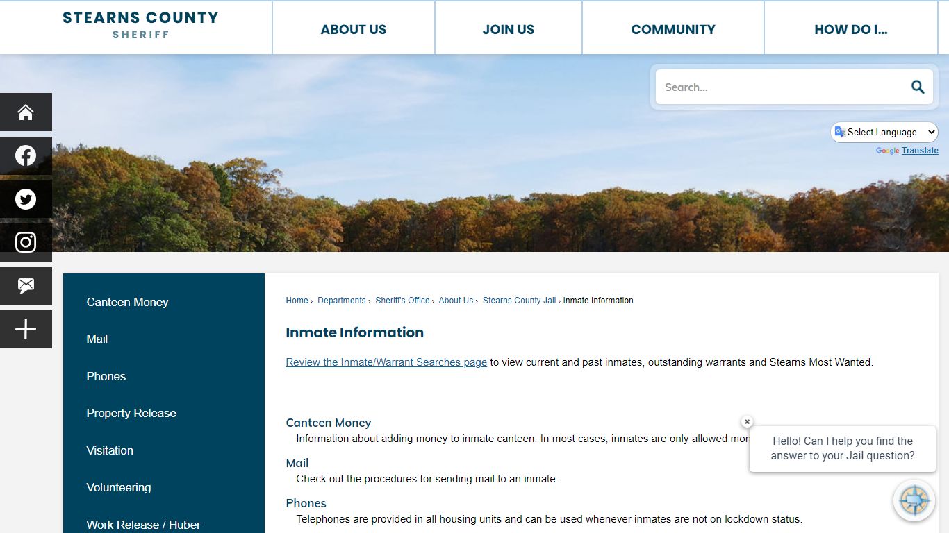 Inmate Information | Stearns County, MN - Official Website